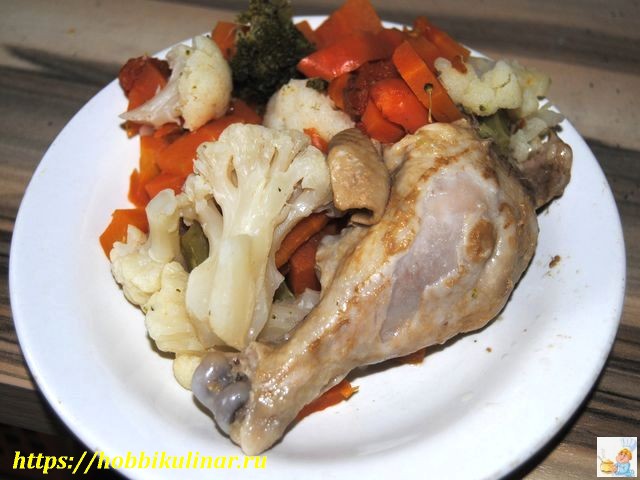 ПП курица с овощами в пароварке