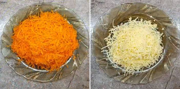 морковь и сыр