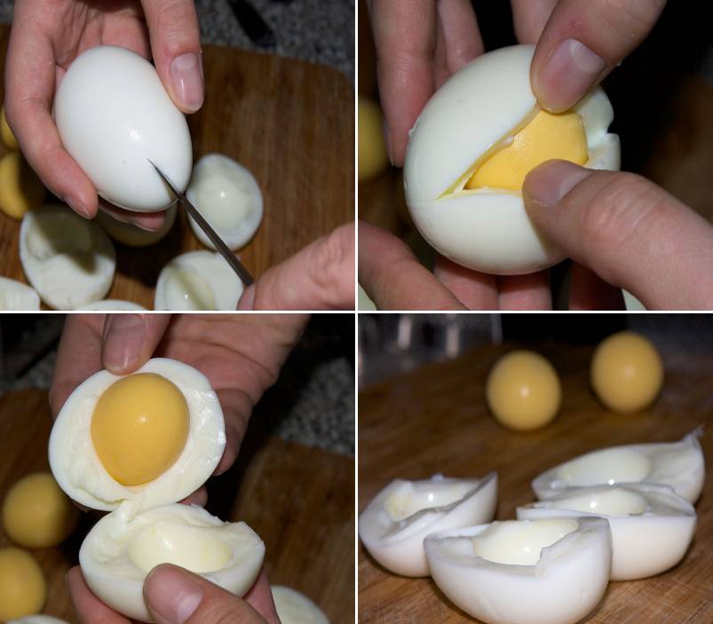 чистим яйцо